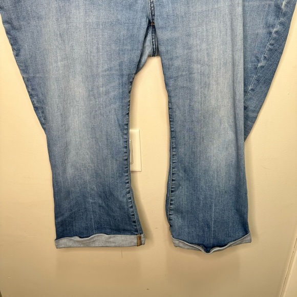 Madewell Cali Demi Boot Rolled Hem Jeans Size 37= Size 24 Casual Denim - Picture 4 of 14